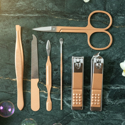 7 in 1 Premium Manicure Pedicure Grooming Kit (Mix Design)