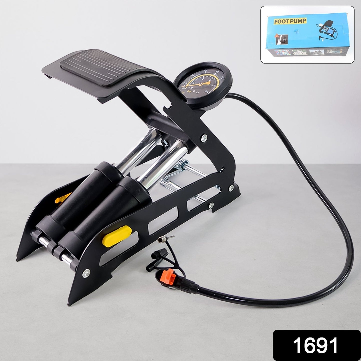 Portable High Pressure Foot Air Pump Compressor for Car and Bike